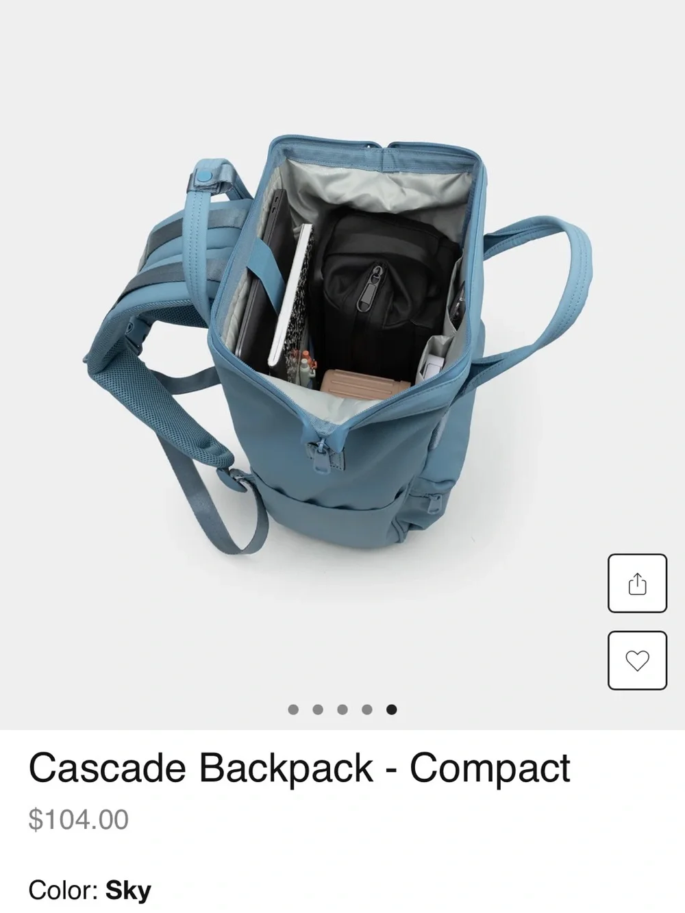 Portland Gear Cascade backpack compact (13.5L) in Sky blue **NWOT**
